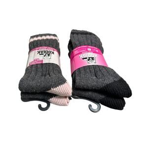 Kodiak Women's wool blend Boot Socks 4 PAIRS sz 4-10 Over The Calf NEW in sleeve